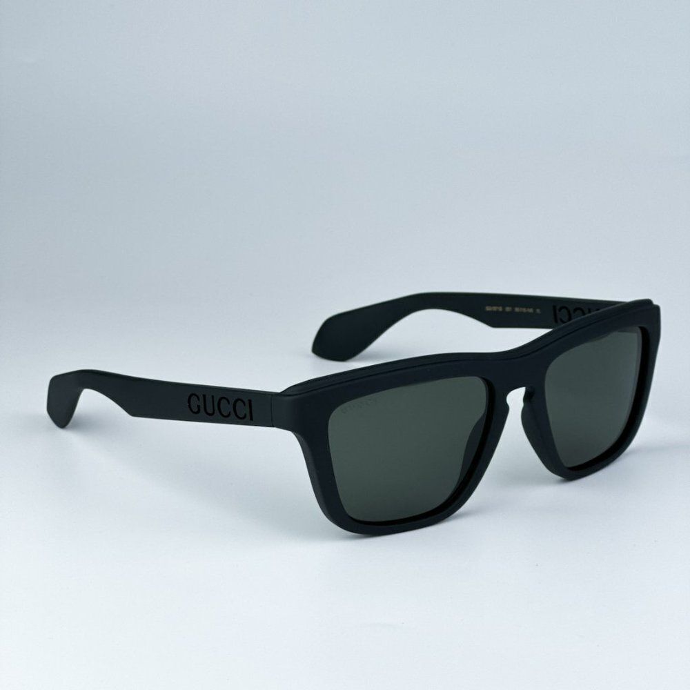 NEW Gucci GG1571S 001 Black Grey Unisex Square Sunglasses GG 1571S - Picture 6 of 11